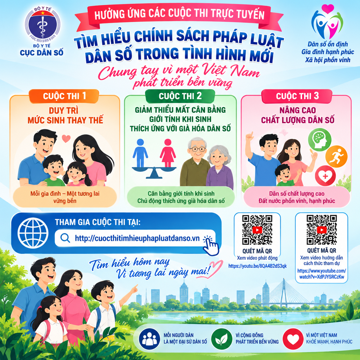 📢 Hưởng ứng các cuộc thi trực tuyến tìm hiểu chính sách, pháp luật về dân số trong tình hình mới
