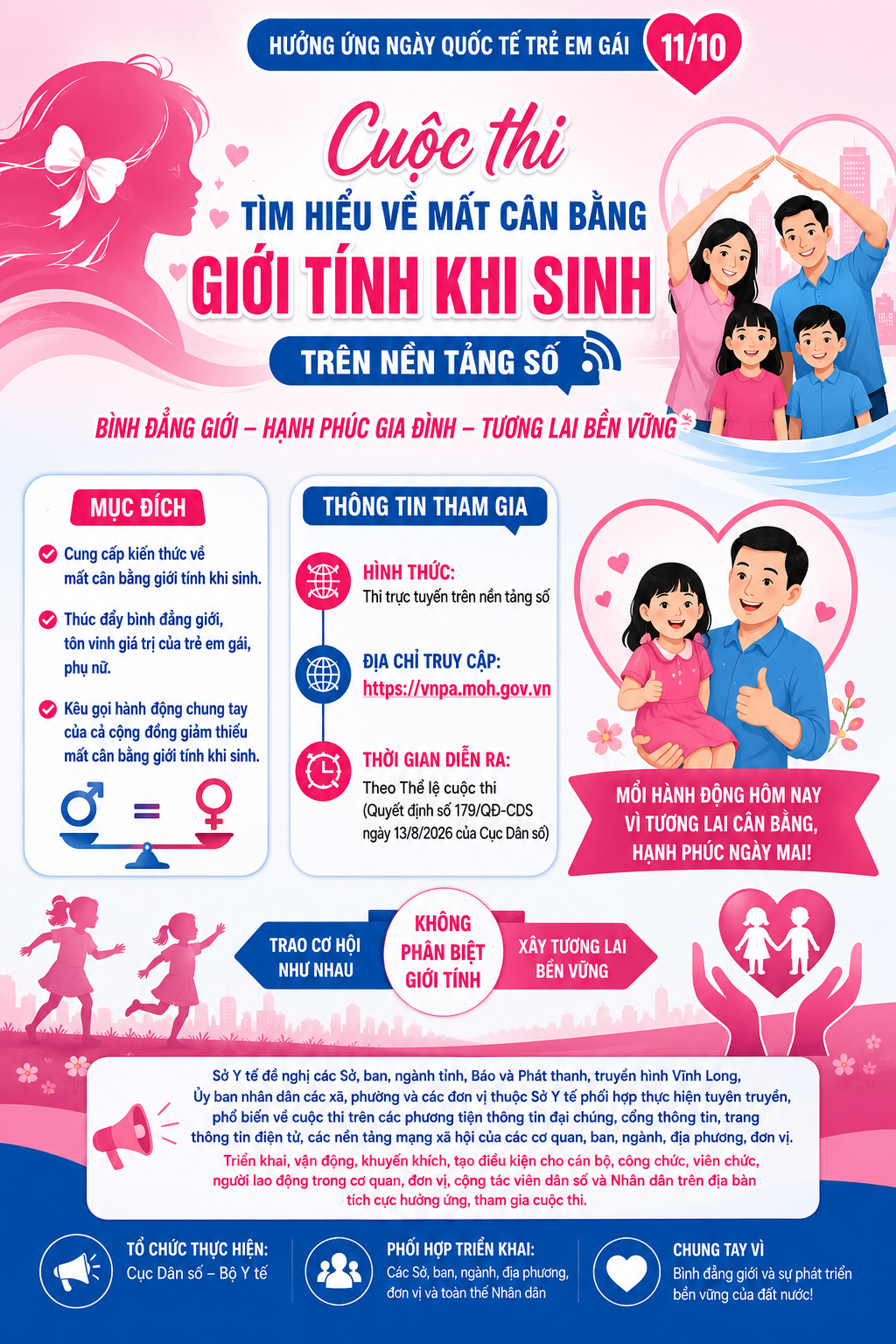 Tuyên truyền cuộc thi “Tìm hiểu về mất cân bằng giới tính khi sinh trên nền tảng số hưởng ứng ngày Quốc tế trẻ em gái (11/10)”