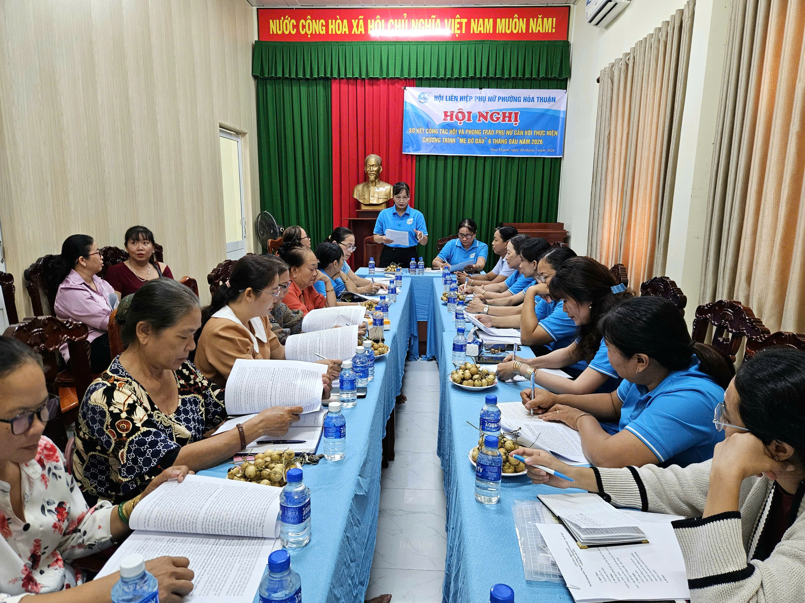 Hội LHPN phường Hòa Thuận tổ chức hội nghị sơ kết công tác hội và phong trào phụ nữ gắn với mô hình “mẹ đỡ đầu” 6 tháng đầu năm 2026