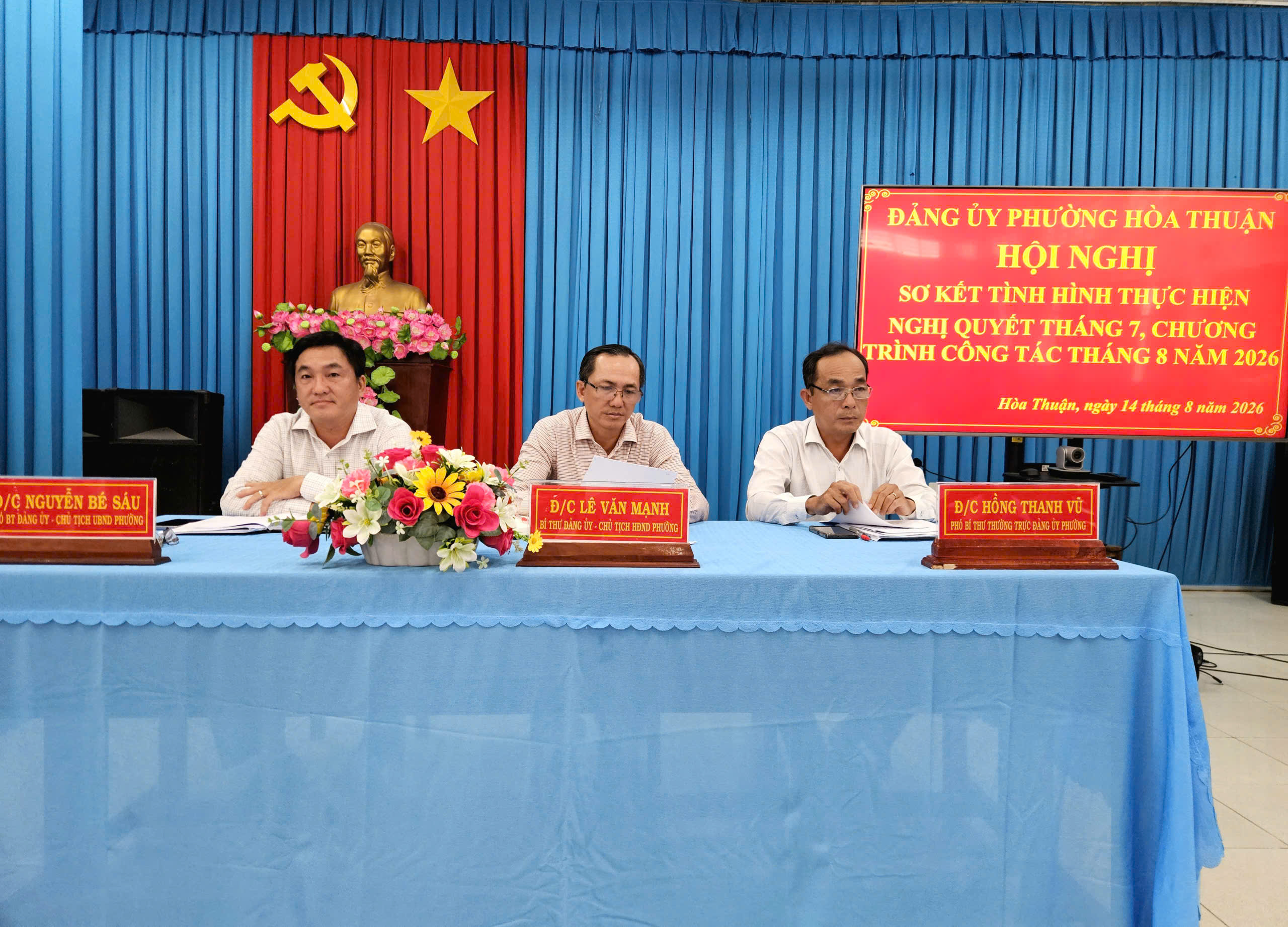Đảng ủy phường hòa thuận tổ chức hội nghị mở rộng sơ kết tình hình thực hiện nghị quyết tháng 7/2026