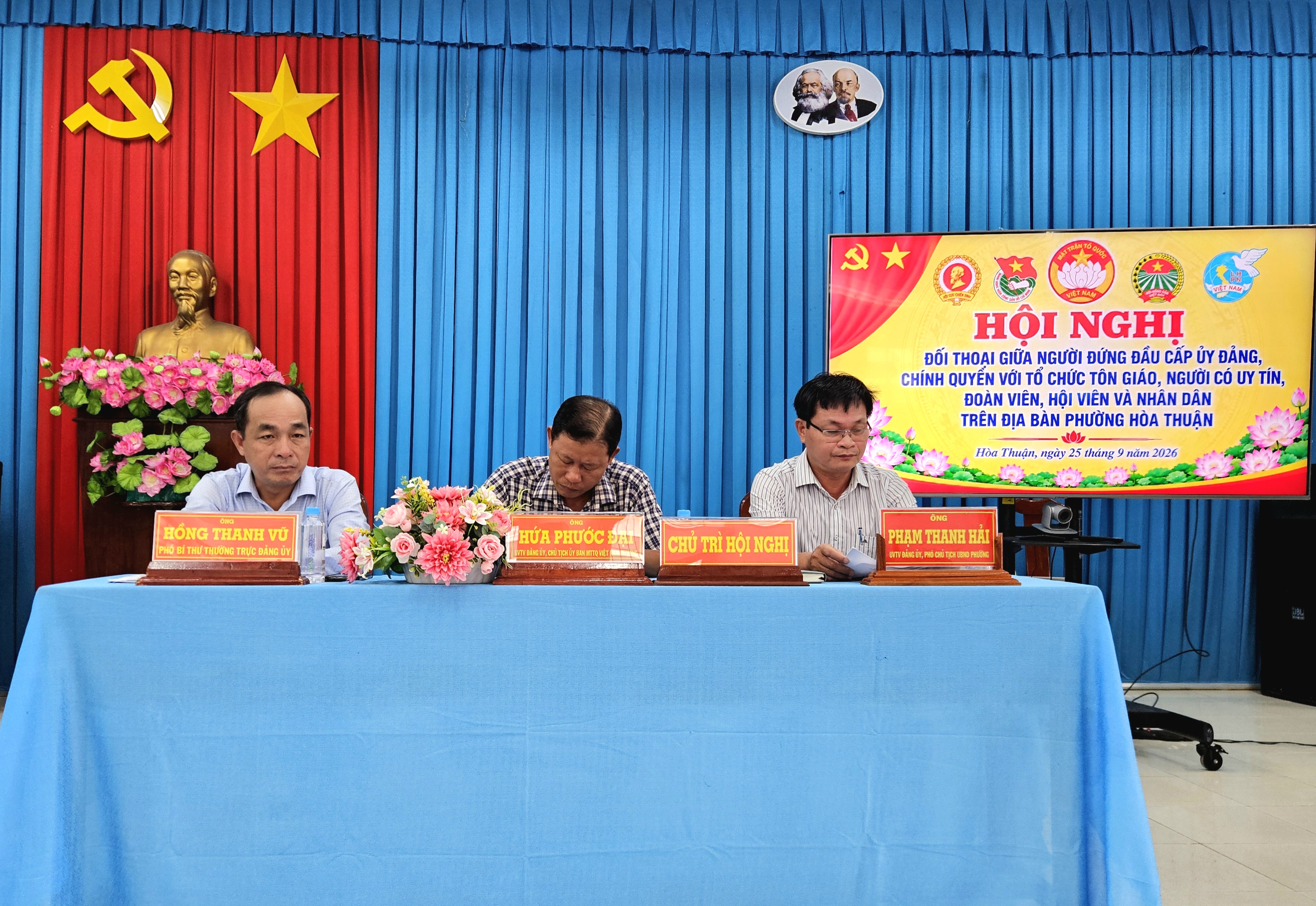 Phường Hòa Thuận tổ chức hội nghị đối thoại giữa người đứng đầu cấp ủy, chính quyền với nhân dân