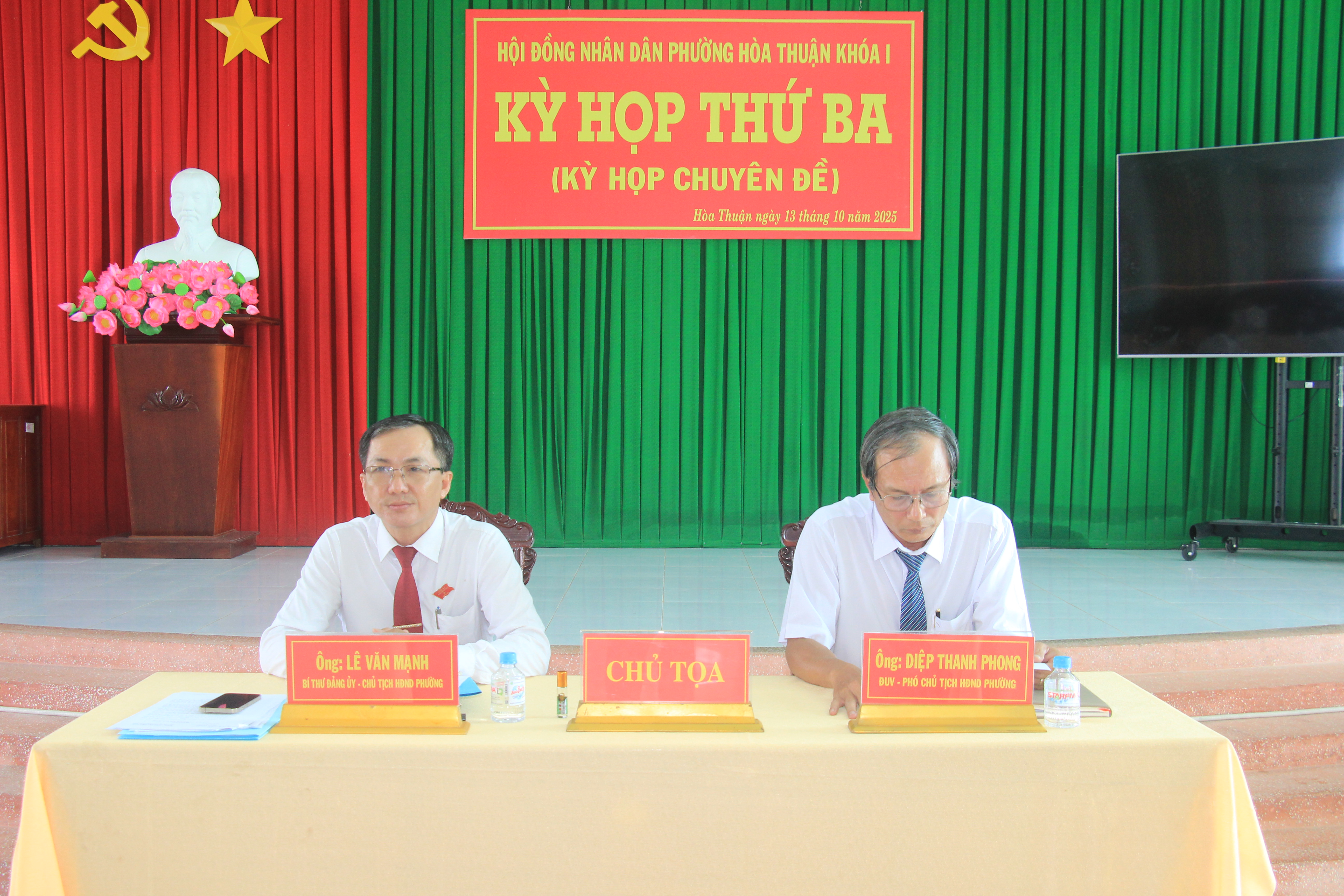 HĐND phường Hòa Thuận khóa I tổ chức kỳ họp thứ 3 (kỳ họp chuyên đề)