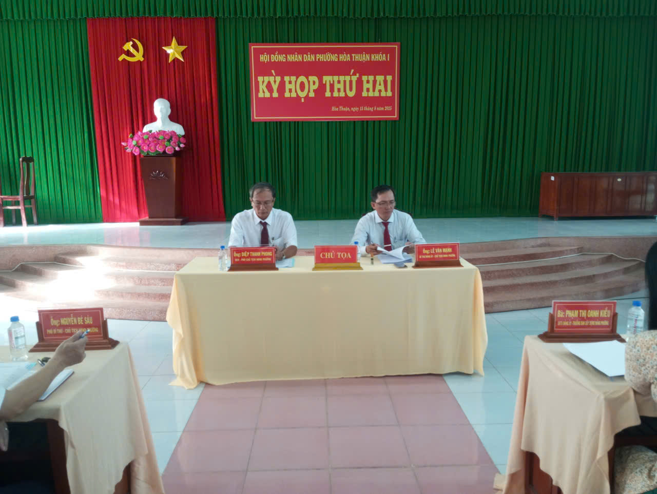 HĐND Phường Hòa Thuận khóa I long trọng tổ chức Kỳ họp thứ hai 