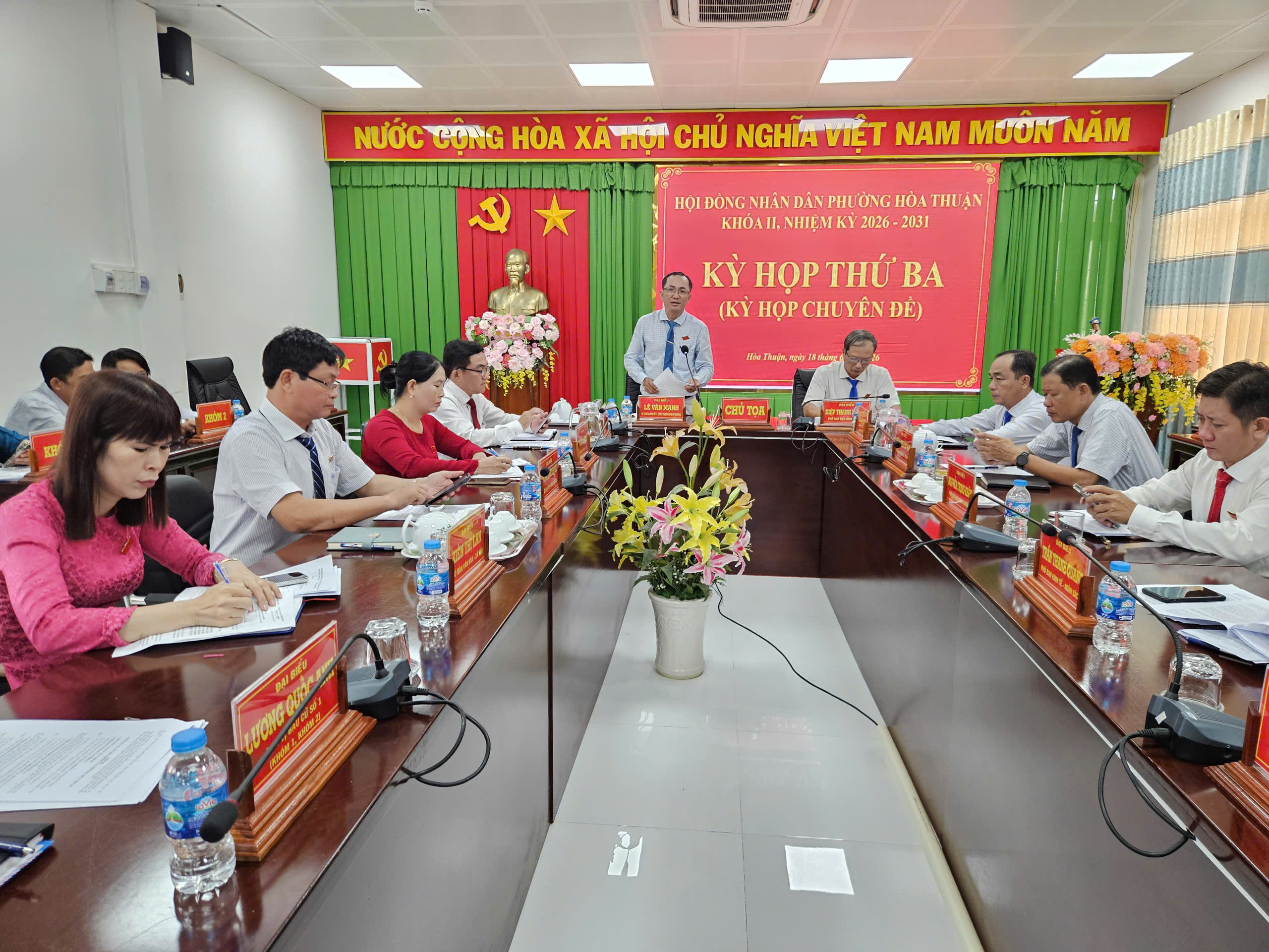 Hội đồng nhân dân phường hòa thuận tổ chức kỳ họp thứ ba (kỳ họp chuyên đề)